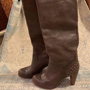 D-Segno by AC. Choc Brown Boots, solid